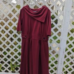 Elegant Burgundy Dress